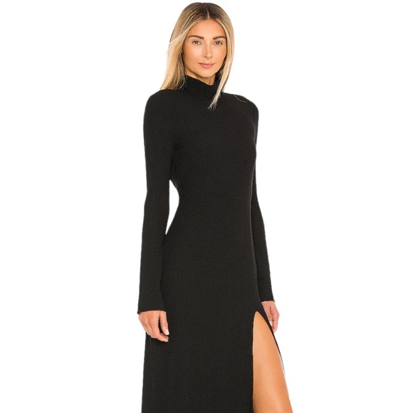 Tularosa Dianne Dress Open Back Maxi with Slit Black XL NWT - Picture 3 of 13